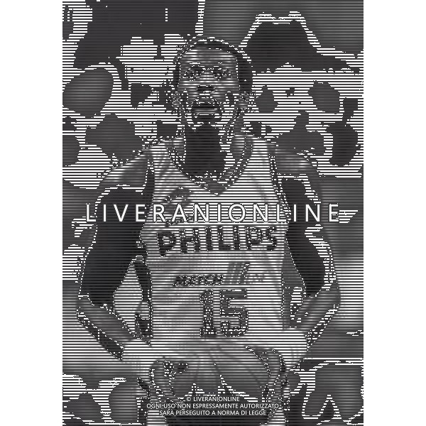 RETROSPETTIVA BOB MC ADOO BASKET NELLA FOTO BOB MC ADOO CON LA MAGLIA DELLA PHILIPS MILANO NELL\'ANNO 1988-1989 AG ALDO LIVERANI SAS