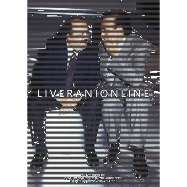 RETROSPETTIVA MAURIZIO COSTANZO GIORNALISTA NELLA FOTO CON PIPPO BAUDO NEL 1986 ©Archivio Giovanni Liverani/AG. ALDO LIVERANI SAS