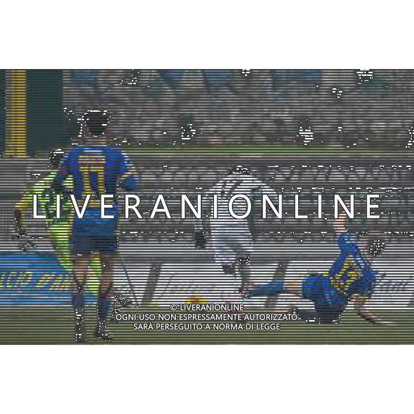Fabio Fagiolini/LM - Carrarese vs Juventus U23 - Campionato di Calcio Serie C - Lega Pro 2020/2021 09 gennaio 2021 - Stadio Comunale &#34;dei Marmi&#34;, Carrara, Italia Nella foto: Alexandre Andrare Correia (Juventus U23) calcia a porta vuota per il gol del vantaggio @LM/Fabio Fagiolini AG ALDO LIVERANI SAS