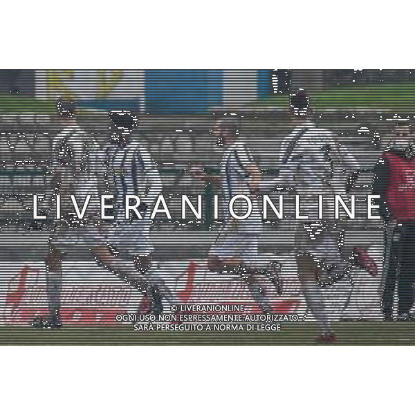 Fabio Fagiolini/LM - Carrarese vs Juventus U23 - Campionato di Calcio Serie C - Lega Pro 2020/2021 09 gennaio 2021 - Stadio Comunale &#34;dei Marmi&#34;, Carrara, Italia Nella foto: Esultanza Juventus per il gol di Alexandre Andrare Correia (Juventus U23) @LM/Fabio Fagiolini AG ALDO LIVERANI SAS