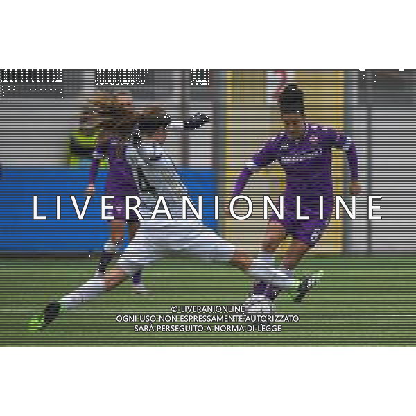 Fabio Fagiolini/LM - Juventus vs Fiorentina Femminile - Italian football Women Supercoppa match 10 January 2021 - chiavari (ge), Italy Photo showing: Claudia Neto (Fiorentina) and Sofie Pedersen (Juventus) @LM/Fabio Fagiolini AG ALDO LIVERANI SAS