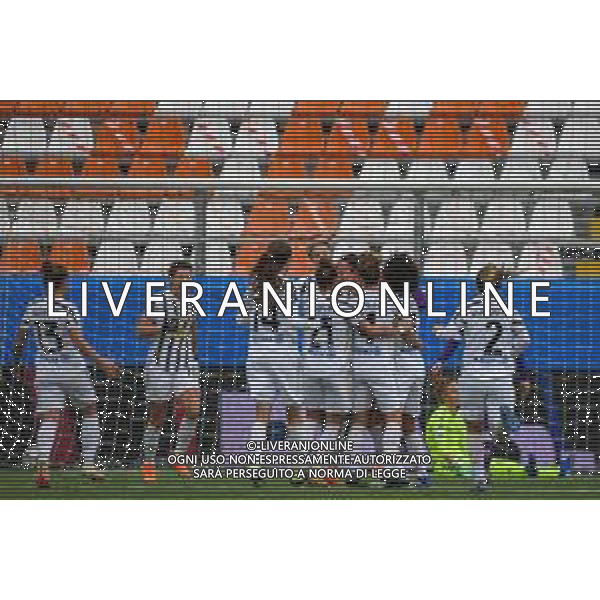 Fabio Fagiolini/LM - Juventus vs Fiorentina Femminile - Italian football Women Supercoppa match 10 January 2021 - chiavari (ge), Italy Photo showing: exultation of the players of Juventus for the goal of Barbara Bonansea (Juventus) @LM/Fabio Fagiolini AG ALDO LIVERANI SAS