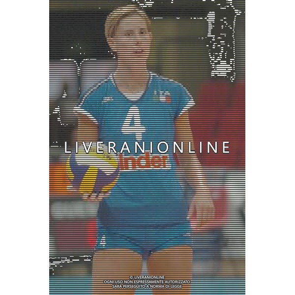 LIVORNO,25 AGOSTO 2005 VOLLEY FEMMINILE QUADRANGOLARE INTERNAZIONALE \'CITTA\' DI LIVORNO\' PARTITA ITALIA-TURCHIA NELLA FOTO:CELLA ELISA FOTO BIZZI-A.LIVERANI