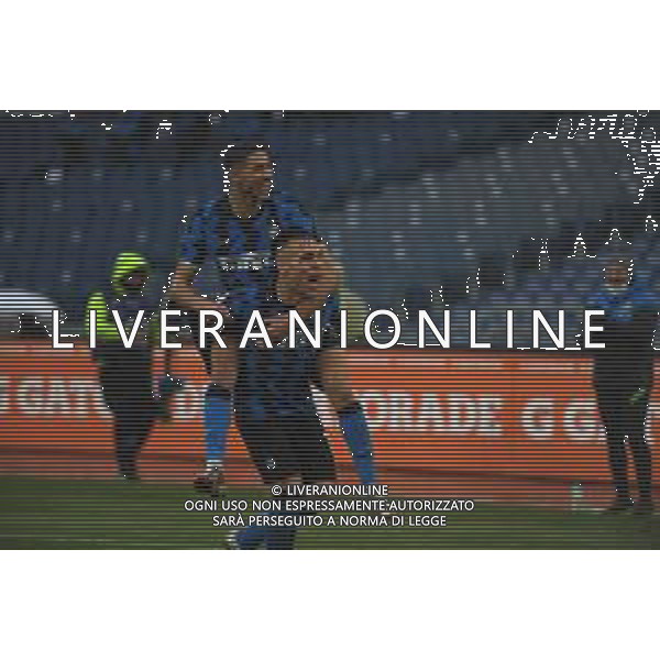 Roma vs Inter Campionato Serie A TIM - 17 giornata Stadio Olimpico - Roma 10-01-2021 nella foto Esultanza dopo il gol di Achraf Hakimi e lautaro Martinez ©Federico Gaetano / AG. ALDO LIVERANI SAS
