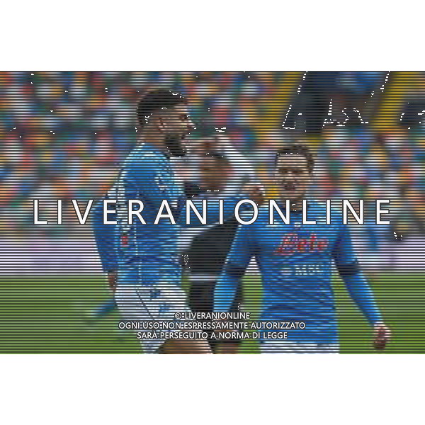 Ettore Griffoni/LM - Udinese Calcio vs SSC Napoli - Italian football Serie A match 2020/2021 10 January 2021 - Friuli Dacia Arena stadium, udine, Italy Photo showing: Lorenzo Insigne (Napoli) celebrates after scoring a goal of 0-1 @LM/Ettore Griffoni AG ALDO LIVERANI SAS