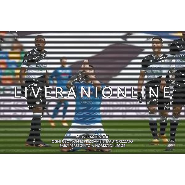 Ettore Griffoni/LM - Udinese Calcio vs SSC Napoli - Italian football Serie A match 2020/2021 10 January 2021 - Friuli Dacia Arena stadium, udine, Italy Photo showing: Disappointment, frustration of Andrea Petagna (Napoli) @LM/Ettore Griffoni AG ALDO LIVERANI SAS