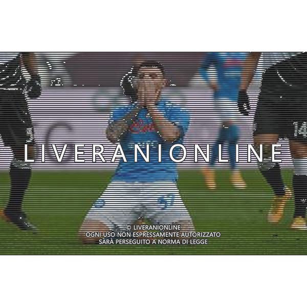 Ettore Griffoni/LM - Udinese Calcio vs SSC Napoli - Italian football Serie A match 2020/2021 10 January 2021 - Friuli Dacia Arena stadium, udine, Italy Photo showing: Disappointment, frustration of Andrea Petagna (Napoli) @LM/Ettore Griffoni AG ALDO LIVERANI SAS