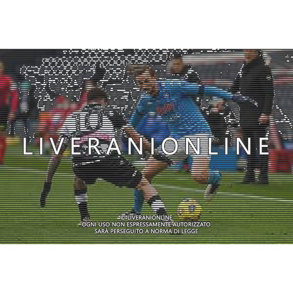 Ettore Griffoni/LM - Udinese Calcio vs SSC Napoli - Italian football Serie A match 2020/2021 10 January 2021 - Friuli Dacia Arena stadium, udine, Italy Photo showing: Fabian Ruiz (Napoli) hindered by Rodrigo De Paul (Udinese) @LM/Ettore Griffoni AG ALDO LIVERANI SAS