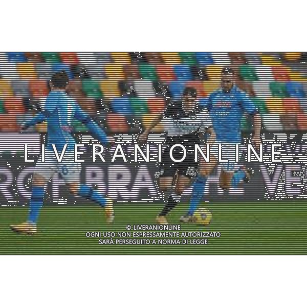 Ettore Griffoni/LM - Udinese Calcio vs SSC Napoli - Italian football Serie A match 2020/2021 10 January 2021 - Friuli Dacia Arena stadium, udine, Italy Photo showing: Nahuel Molina (Udinese) in action hindered by Nikola Maksimovic (Napoli) @LM/Ettore Griffoni AG ALDO LIVERANI SAS