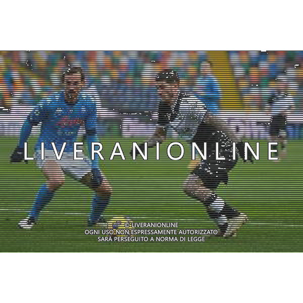 Ettore Griffoni/LM - Udinese Calcio vs SSC Napoli - Italian football Serie A match 2020/2021 10 January 2021 - Friuli Dacia Arena stadium, udine, Italy Photo showing: Rodrigo De Paul (Udinese) carries the ball hindered by Fabian Ruiz (Napoli) @LM/Ettore Griffoni AG ALDO LIVERANI SAS