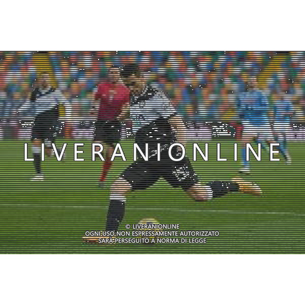 Ettore Griffoni/LM - Udinese Calcio vs SSC Napoli - Italian football Serie A match 2020/2021 10 January 2021 - Friuli Dacia Arena stadium, udine, Italy Photo showing: Kevin Lasagna (Udinese) kicks the ball @LM/Ettore Griffoni AG ALDO LIVERANI SAS