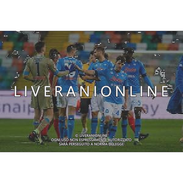 Ettore Griffoni/LM - Udinese Calcio vs SSC Napoli - Italian football Serie A match 2020/2021 10 January 2021 - Friuli Dacia Arena stadium, udine, Italy Photo showing: Happiness of SSC Napoli after winning the match @LM/Ettore Griffoni AG ALDO LIVERANI SAS