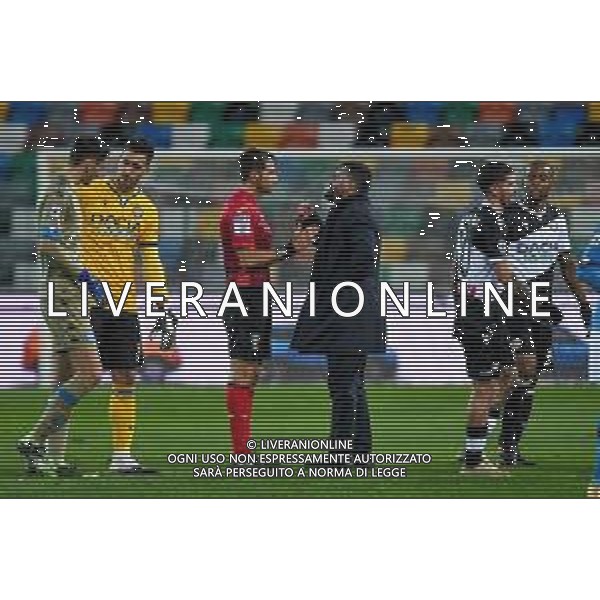 Ettore Griffoni/LM - Udinese Calcio vs SSC Napoli - Italian football Serie A match 2020/2021 10 January 2021 - Friuli Dacia Arena stadium, udine, Italy Photo showing: Gennaro Gattuso (Coach SSC Napoli) protests with the referee of the matche Fabrizio Pasqua @LM/Ettore Griffoni AG ALDO LIVERANI SAS