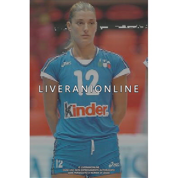 LIVORNO,25 AGOSTO 2005 VOLLEY FEMMINILE QUADRANGOLARE INTERNAZIONALE \'CITTA\' DI LIVORNO\' PARTITA ITALIA-TURCHIA NELLA FOTO:PICCININI FRANCESCA FOTO BIZZI-A.LIVERANI