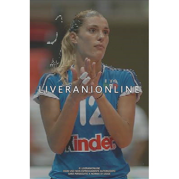 LIVORNO,25 AGOSTO 2005 VOLLEY FEMMINILE QUADRANGOLARE INTERNAZIONALE \'CITTA\' DI LIVORNO\' PARTITA ITALIA-TURCHIA NELLA FOTO:PICCININI FRANCESCA FOTO BIZZI-A.LIVERANI