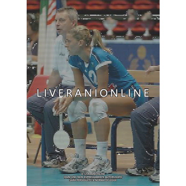LIVORNO,25 AGOSTO 2005 VOLLEY FEMMINILE QUADRANGOLARE INTERNAZIONALE \'CITTA\' DI LIVORNO\' PARTITA ITALIA-TURCHIA NELLA FOTO:PICCININI FRANCESCA FOTO BIZZI-A.LIVERANI