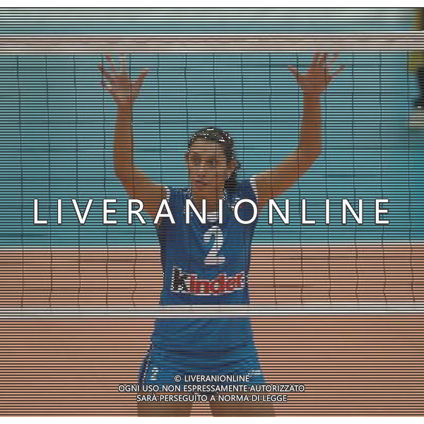 LIVORNO,25 AGOSTO 2005 VOLLEY FEMMINILE QUADRANGOLARE INTERNAZIONALE \'CITTA\' DI LIVORNO\' PARTITA ITALIA-TURCHIA NELLA FOTO:RINIERI SIMONA FOTO BIZZI-A.LIVERANI