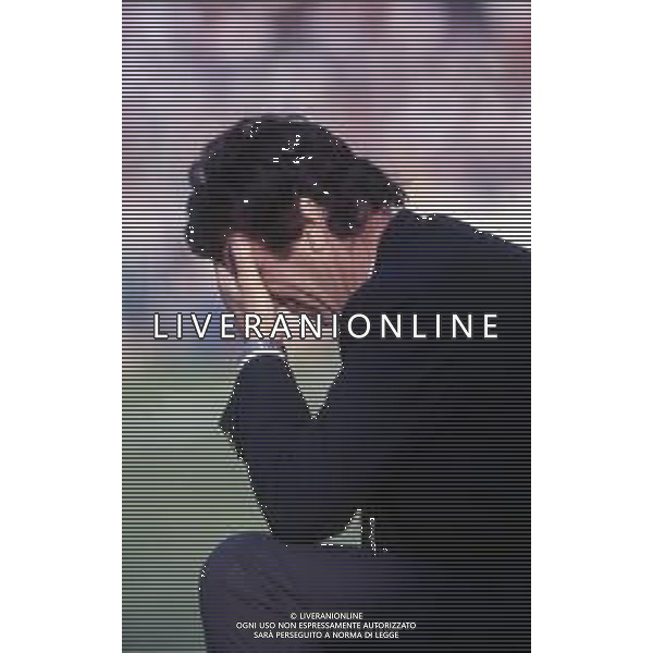 ZOFF DINO ALLENATORE DI CALCIO DELLA JUVENTUS NEL 1989/1990 - RETROSPETTIVA NELLA FOTO IN PANCHINA - DELUSIONE ©Archivio Giovanni Liverani/AGENZIA ALDO LIVERANI SAS