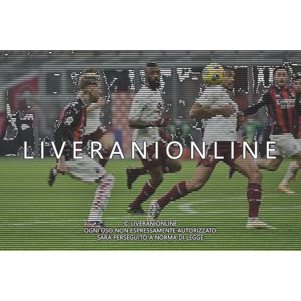 il tocco di spalla in area di Gleison Bremer (Torino) l\'arbitro lascia giocare Milan vs Torino Coppa Italia - ottavi di finale Milano 12-01-2021 Stadio Giuseppe Meazza - San Siro foto Roberto Garavaglia/ag. Aldo Liverani sas /AGENZIA ALDO LIVERANI SAS