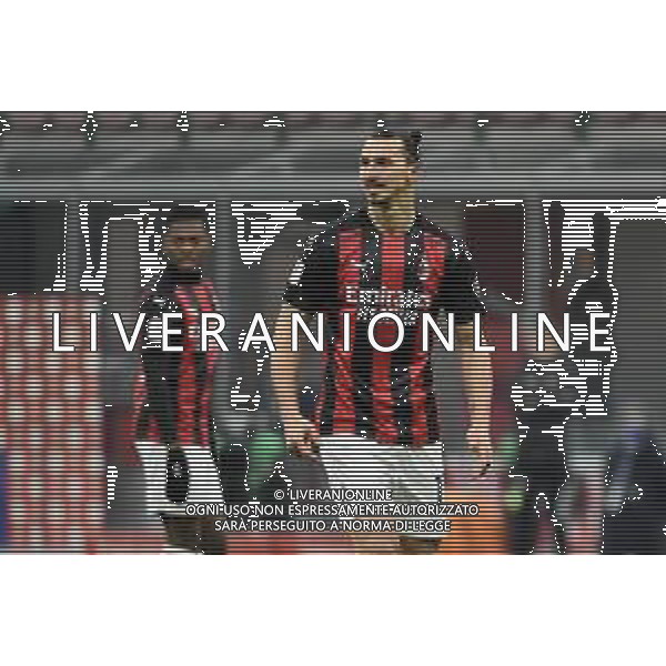 Zlatan Ibrahimovic (Milan) e sulla SX Rafael Leao (Milan) Milan vs Torino Coppa Italia - ottavi di finale Milano 12-01-2021 Stadio Giuseppe Meazza - San Siro foto Roberto Garavaglia/ag. Aldo Liverani sas /AGENZIA ALDO LIVERANI SAS