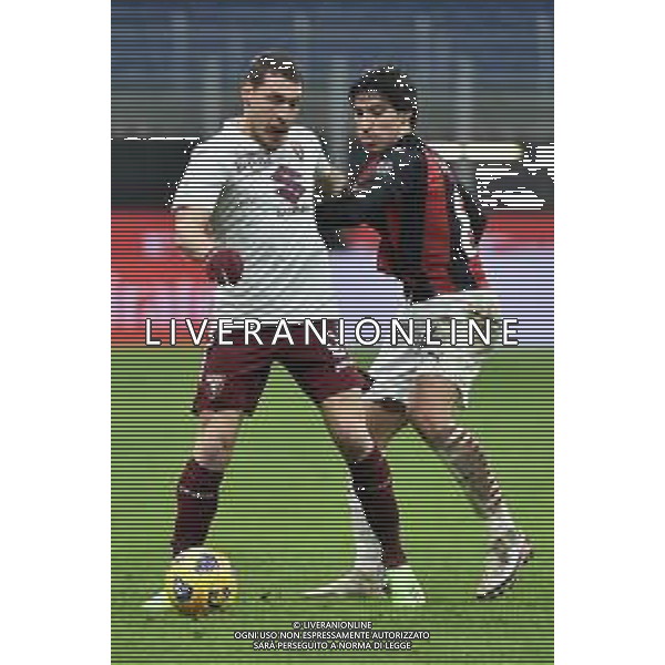 Andrea Belotti (Torino) SX e Sandro Tonali (Milan) DX Milan vs Torino Coppa Italia - ottavi di finale Milano 12-01-2021 Stadio Giuseppe Meazza - San Siro foto Roberto Garavaglia/ag. Aldo Liverani sas /AGENZIA ALDO LIVERANI SAS