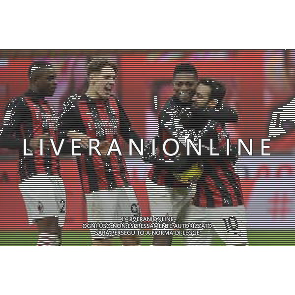 esultanza finale Milan dopo il rigore decisivo di hakan calhanoglu per il passaggio del turno Milan vs Torino Coppa Italia - ottavi di finale Milano 12-01-2021 Stadio Giuseppe Meazza - San Siro foto Roberto Garavaglia/ag. Aldo Liverani sas /AGENZIA ALDO LIVERANI SAS
