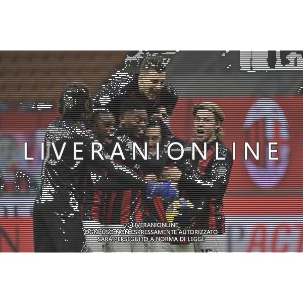 esultanza finale Milan dopo il rigore decisivo di hakan calhanoglu per il passaggio del turno Milan vs Torino Coppa Italia - ottavi di finale Milano 12-01-2021 Stadio Giuseppe Meazza - San Siro foto Roberto Garavaglia/ag. Aldo Liverani sas /AGENZIA ALDO LIVERANI SAS