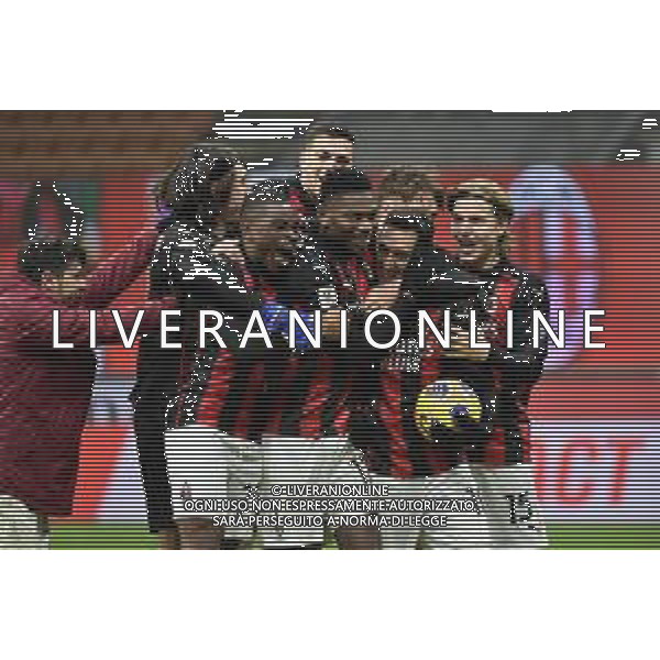 esultanza finale Milan dopo il rigore decisivo di hakan calhanoglu per il passaggio del turno Milan vs Torino Coppa Italia - ottavi di finale Milano 12-01-2021 Stadio Giuseppe Meazza - San Siro foto Roberto Garavaglia/ag. Aldo Liverani sas /AGENZIA ALDO LIVERANI SAS