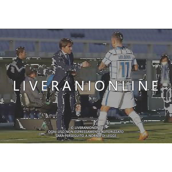 Fiorentina - Inter Coppa Italia Ottavi di Finale del 13/01/2021 nella foto: Mister Antonio Conte (f.c.Internazionale) Kolarov Aleksandar (f.c.Internazionale) ©Claudio Zamagni/Agenzia Aldo Liverani during Italian\'s Cup soccer match between A.C.F. FIORENTINA and F.C.INTERNAZIONALE at Artemio Franchi Stadium in Florence on January 13 2021 photo credit by Claudio Zamagni/Aldo Liverani Photo Agency/AGENZIA ALDO LIVERANI SAS
