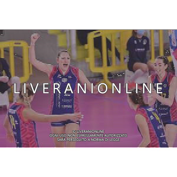 Lisa Guglielmi/LM - Savino Del Bene Scandicci vs Imoco Volley Conegliano - Volleyball Italian Serie A1 Women match 2020/2021 13 January 2021 - Palazzetto dello Sport, scandicci (fi), Italy Photo showing: Happiness of Savino Del Bene Scandicci players @LM/Lisa Guglielmi AG ALDO LIVERANI SAS