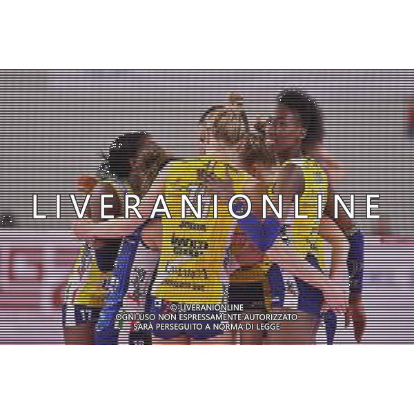 Lisa Guglielmi/LM - Savino Del Bene Scandicci vs Imoco Volley Conegliano - Volleyball Italian Serie A1 Women match 2020/2021 13 January 2021 - Palazzetto dello Sport, scandicci (fi), Italy Photo showing: Happiness of Imoco Volley Conegliano players @LM/Lisa Guglielmi AG ALDO LIVERANI SAS