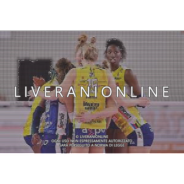 Lisa Guglielmi/LM - Savino Del Bene Scandicci vs Imoco Volley Conegliano - Volleyball Italian Serie A1 Women match 2020/2021 13 January 2021 - Palazzetto dello Sport, scandicci (fi), Italy Photo showing: Happiness of Imoco Volley Conegliano players @LM/Lisa Guglielmi AG ALDO LIVERANI SAS