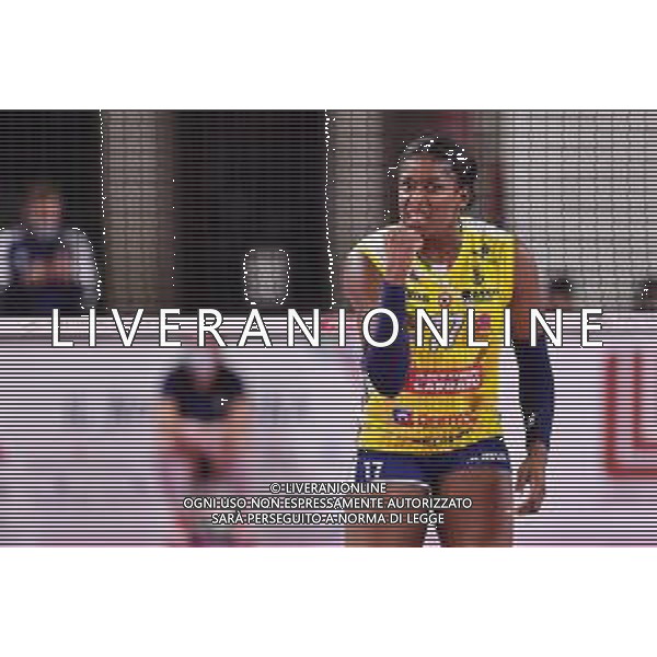 Lisa Guglielmi/LM - Savino Del Bene Scandicci vs Imoco Volley Conegliano - Volleyball Italian Serie A1 Women match 2020/2021 13 January 2021 - Palazzetto dello Sport, scandicci (fi), Italy Photo showing: The determination of Miriam Sylla (Imoco Volley Conegliano) @LM/Lisa Guglielmi AG ALDO LIVERANI SAS