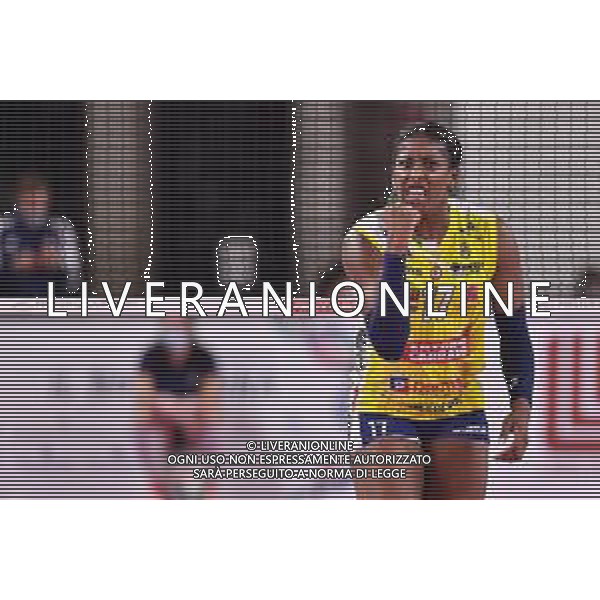 Lisa Guglielmi/LM - Savino Del Bene Scandicci vs Imoco Volley Conegliano - Volleyball Italian Serie A1 Women match 2020/2021 13 January 2021 - Palazzetto dello Sport, scandicci (fi), Italy Photo showing: The determination of Miriam Sylla (Imoco Volley Conegliano) @LM/Lisa Guglielmi AG ALDO LIVERANI SAS