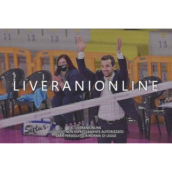 Lisa Guglielmi/LM - Savino Del Bene Scandicci vs Imoco Volley Conegliano - Volleyball Italian Serie A1 Women match 2020/2021 13 January 2021 - Palazzetto dello Sport, scandicci (fi), Italy Photo showing: Happiness of Daniele Santarelli (Head Coach Imoco Volley Conegliano) @LM/Lisa Guglielmi AG ALDO LIVERANI SAS