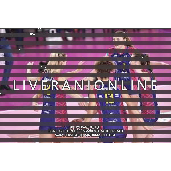 Lisa Guglielmi/LM - Savino Del Bene Scandicci vs Imoco Volley Conegliano - Volleyball Italian Serie A1 Women match 2020/2021 13 January 2021 - Palazzetto dello Sport, scandicci (fi), Italy Photo showing: Happiness of Savino Del Bene Scandicci players @LM/Lisa Guglielmi/AGENZIA ALDO LIVERANI SAS