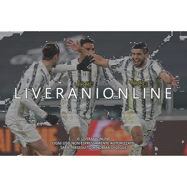 ©Falzone/Agenzia Aldo Liverani Torino 13.01.2021 Stadio Allianz Stadium Juventus vs Genoa Ottavi di Coppa Italia 2020-2021 Nella foto : ESULTANZA GOL DI RAFIA ©Falzone/AGENZIA ALDO LIVERANI SAS