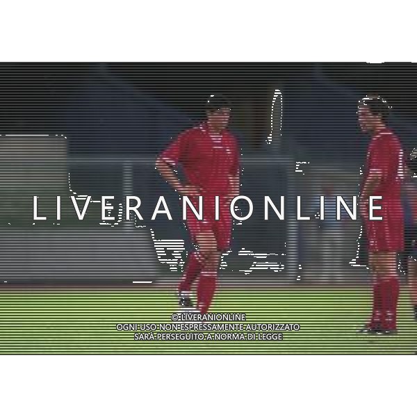 1997-1998 VERONA AMICHEVOLE PRE CAMPIONATO VERONA PIACENZA NELLA FOTO ROBERTO MURGITA E GIOVANNI STROPPA AG ALDO LIVERANI SAS