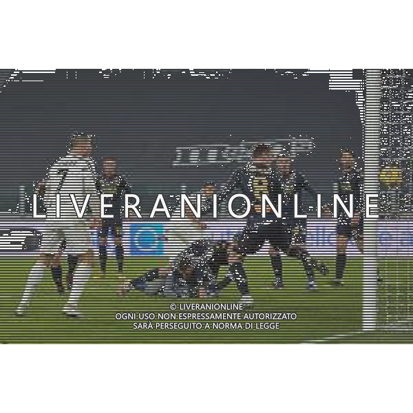 ©Falzone/Agenzia Aldo Liverani Torino 13.01.2021 Stadio Allianz Stadium Juventus vs Genoa Ottavi di Coppa Italia 2020-2021 Nella foto : Gol di Hamza Rafia