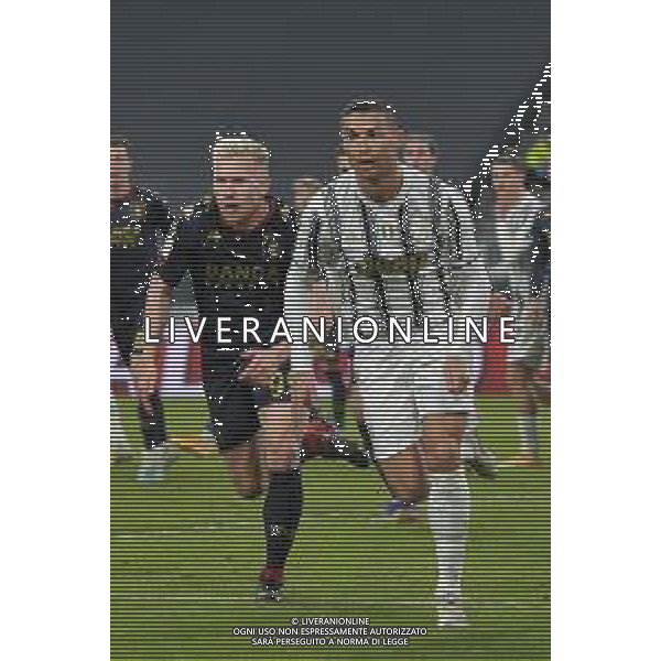 ©Falzone/Agenzia Aldo Liverani Torino 13.01.2021 Stadio Allianz Stadium Juventus vs Genoa Ottavi di Coppa Italia 2020-2021 Nella foto : Cristiano Ronaldo-Lennart Czyborra