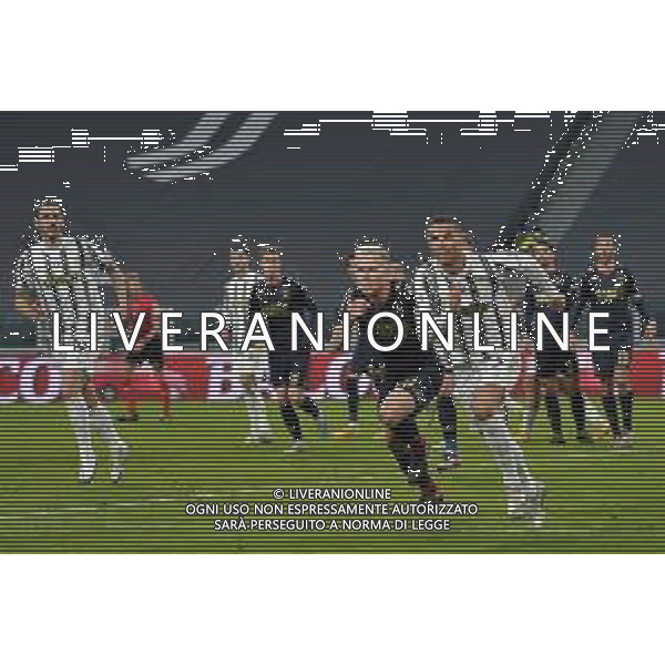 ©Falzone/Agenzia Aldo Liverani Torino 13.01.2021 Stadio Allianz Stadium Juventus vs Genoa Ottavi di Coppa Italia 2020-2021 Nella foto : Cristiano Ronaldo-Lennart Czyborra-Leonardo Bonucci