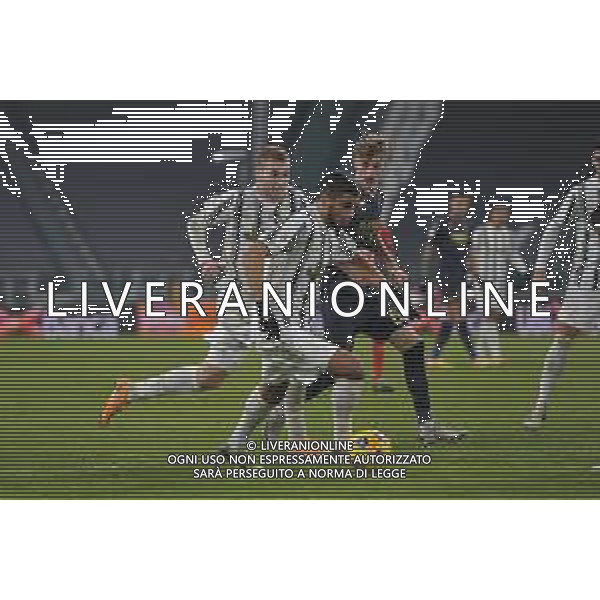 ©Falzone/Agenzia Aldo Liverani Torino 13.01.2021 Stadio Allianz Stadium Juventus vs Genoa Ottavi di Coppa Italia 2020-2021 Nella foto : Hamza Rafia-Dejan Kulusevski-Nicolo\' Rovella