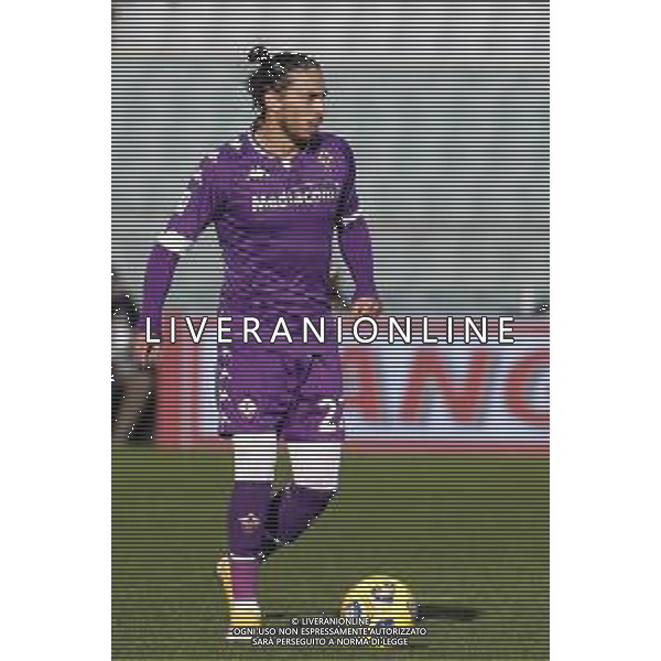 Fiorentina - Inter Coppa Italia Ottavi di Finale del 13/01/2021 nella foto: Caceres Martin (acf Fiorentina) ©Claudio Zamagni/Agenzia Aldo Liverani Caceres Martin (acf Fiorentina) during Italian\'s Cup soccer match between A.C.F. FIORENTINA and F.C.INTERNAZIONALE at Artemio Franchi Stadium in Florence on January 13 2021 photo credit by Claudio Zamagni/Aldo Liverani Photo Agency