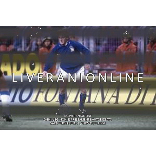 RETROSPETTIVA GIUSEPPE SIGNORI CALCIATORE CON LA MAGLIA DELLA NAZIONALE ITALIANA NEL 1992-1993 ©Archivio DFP/AG ALDO LIVERANI SAS