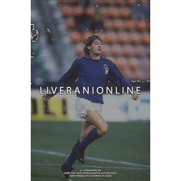 RETROSPETTIVA GIUSEPPE SIGNORI CALCIATORE CON LA MAGLIA DELLA NAZIONALE ITALIANA NEL 1992-1993 ©Archivio DFP/AG ALDO LIVERANI SAS