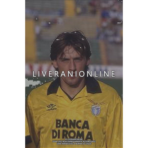 RETROSPETTIVA GIUSEPPE SIGNORI CALCIATORE CON LA MAGLIA DELLA LAZIO NEL 1992-1993 ©Archivio DFP/AG ALDO LIVERANI SAS