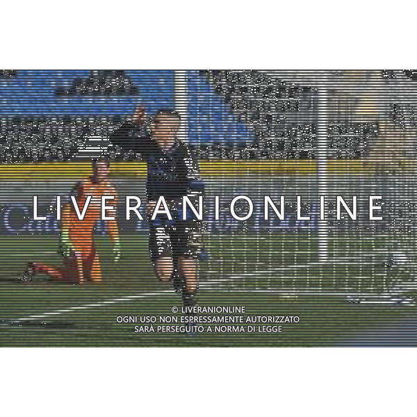 Gabriele Masotti/LM - Pisa SC vs Brescia Calcio - Italian Football Championship League BKT 2020/2021 16 January 2021 - Arena Garibaldi, pisa, Italy Photo showing: Francesco Lisi (Pisa) celerates after scoring goal of after the goal of 1-0 @LM/Gabriele Masotti/AGENZIA ALDO LIVERANI SAS