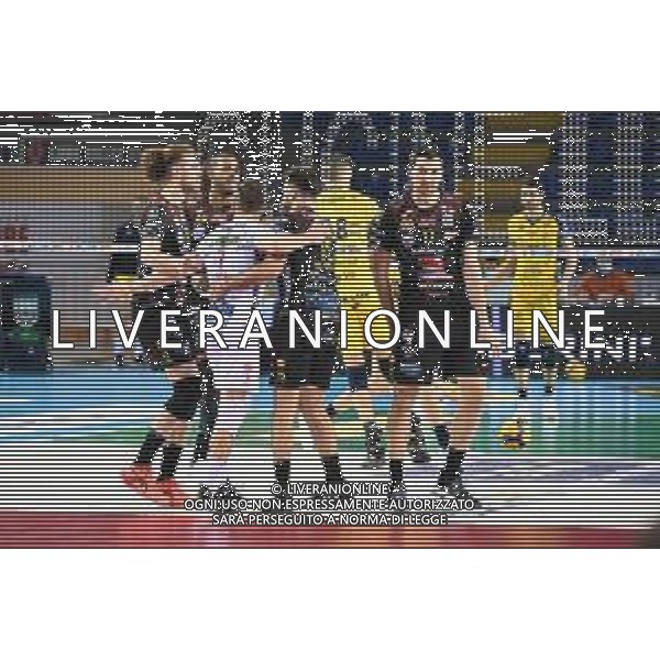 Roberto Bartomeoli/LM - Cucine Lube Civitanova vs Leo Shoes Modena - Volleyball Italian Serie A Men Superleague Championship 2020/2021 16 January 2021 - Palasport Eurosuole Forum, civitanova marche, Italy Photo showing: Exultation of Cucine Lube Civitanova @LM/Roberto Bartomeoli AG ALDO LIVERANI SAS