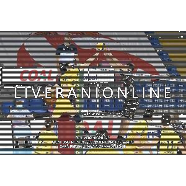 Roberto Bartomeoli/LM - Cucine Lube Civitanova vs Leo Shoes Modena - Volleyball Italian Serie A Men Superleague Championship 2020/2021 16 January 2021 - Palasport Eurosuole Forum, civitanova marche, Italy Photo showing: Attack of Daniele Lavia (Leo Shoes Modena) @LM/Roberto Bartomeoli AG ALDO LIVERANI SAS