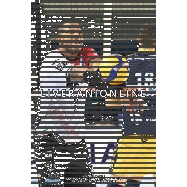 Roberto Bartomeoli/LM - Cucine Lube Civitanova vs Leo Shoes Modena - Volleyball Italian Serie A Men Superleague Championship 2020/2021 16 January 2021 - Palasport Eurosuole Forum, civitanova marche, Italy Photo showing: Yoandy Leal (Cucine Lube Civitanova) @LM/Roberto Bartomeoli AG ALDO LIVERANI SAS